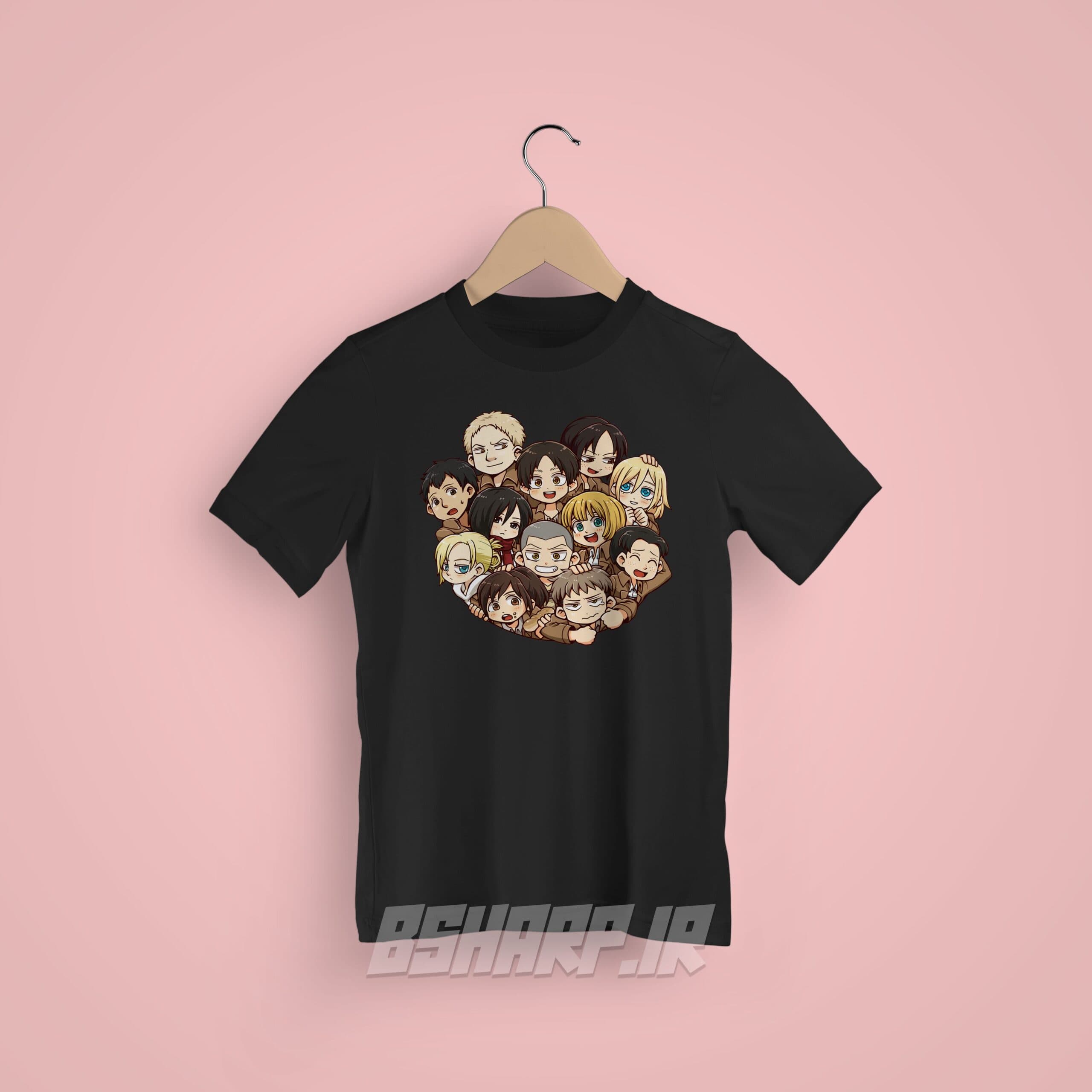 تیشرت Attack on Titan طرح Friends — تصویر ۶