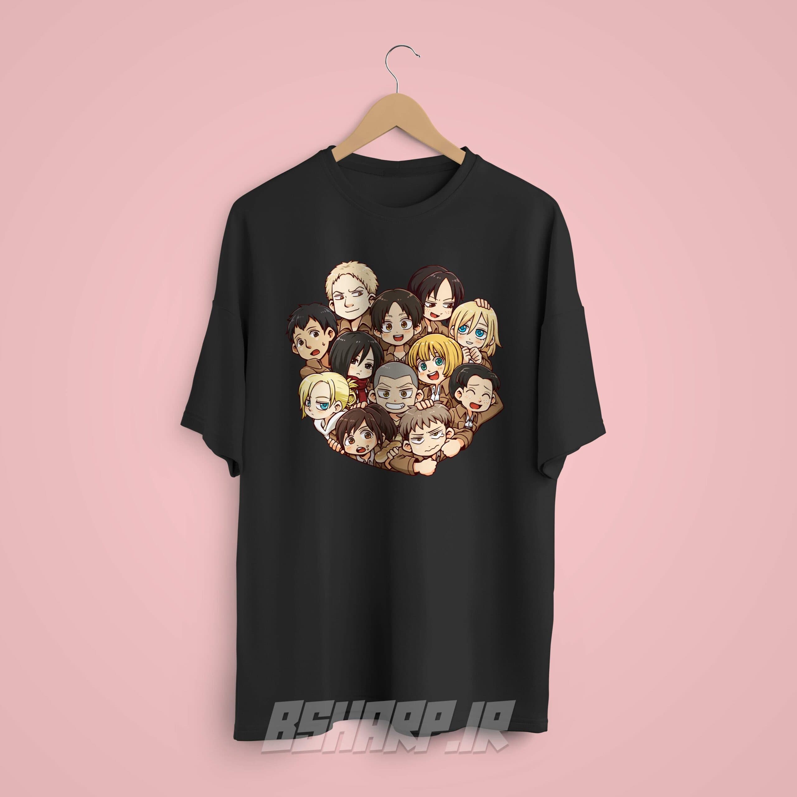 تیشرت Attack on Titan طرح Friends — تصویر ۸