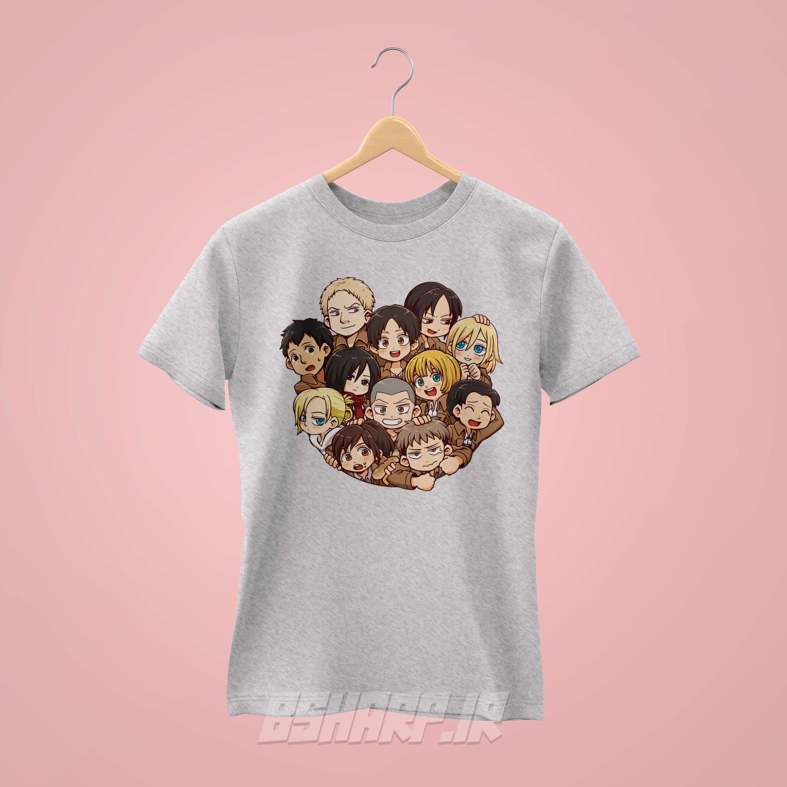تیشرت Attack on Titan طرح Friends — تصویر ۵