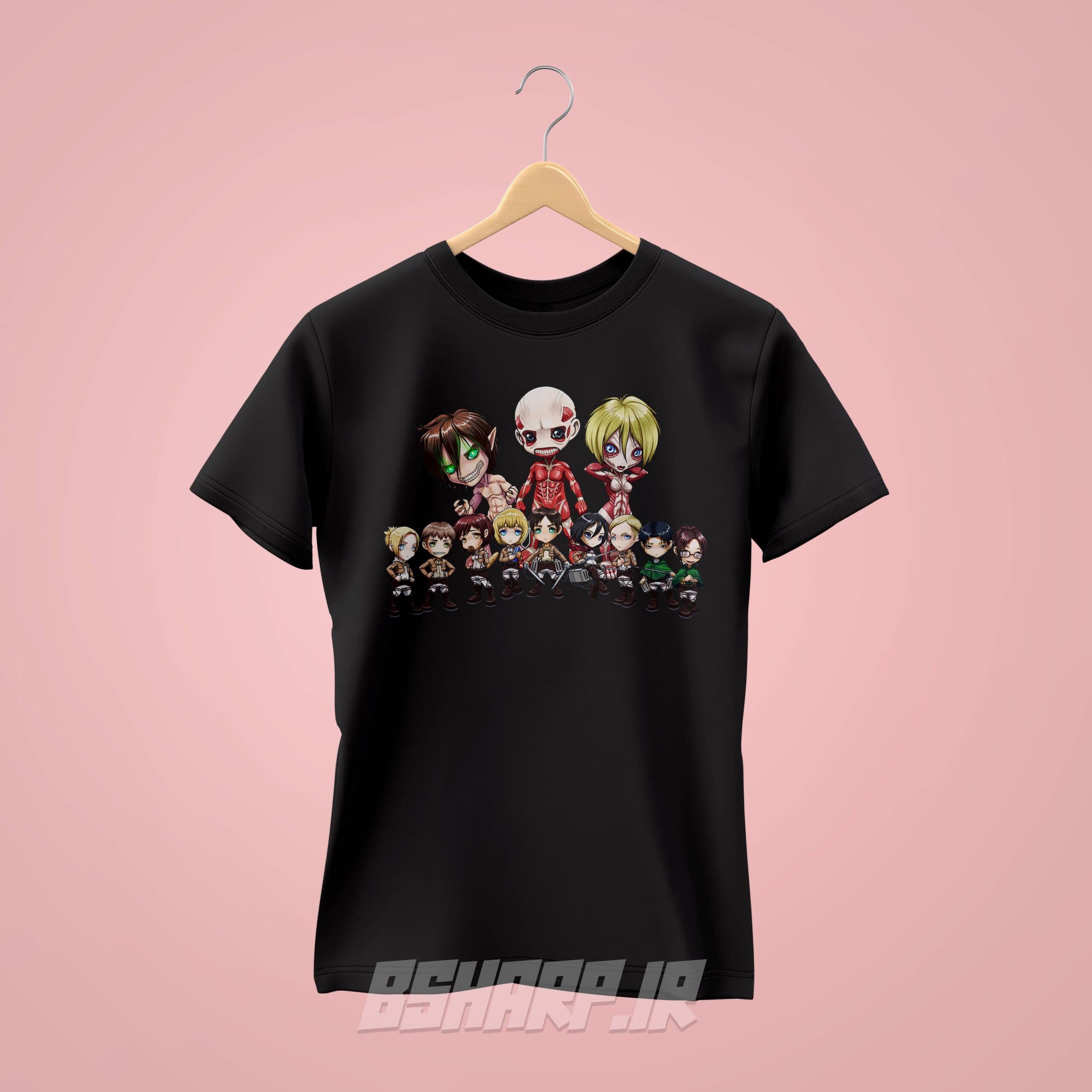 تیشرت Attack on Titan طرح Tiny Team