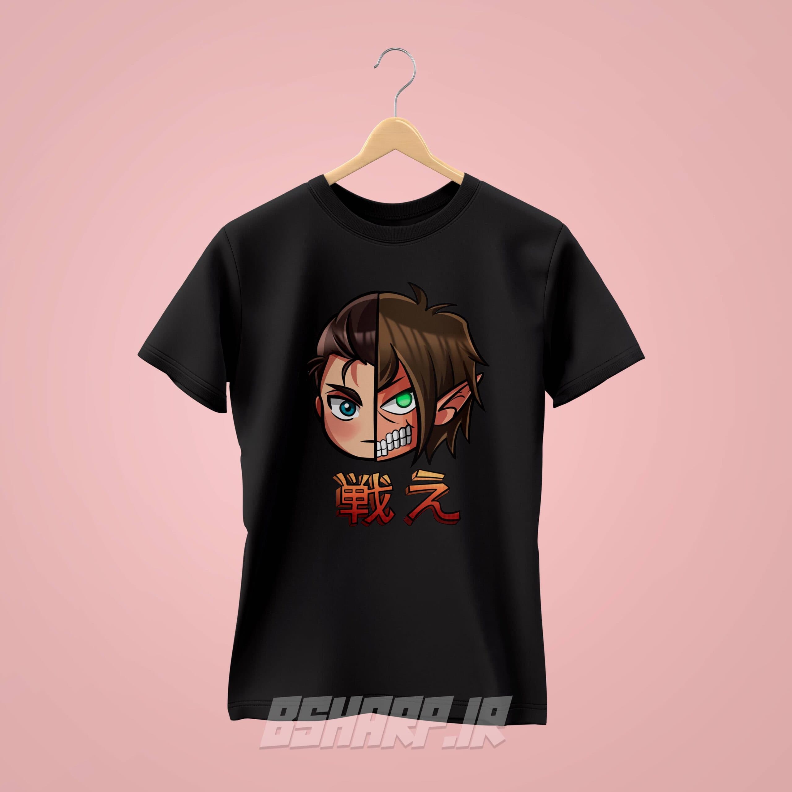 تیشرت Attack on Titan طرح ارن انیمیشنی