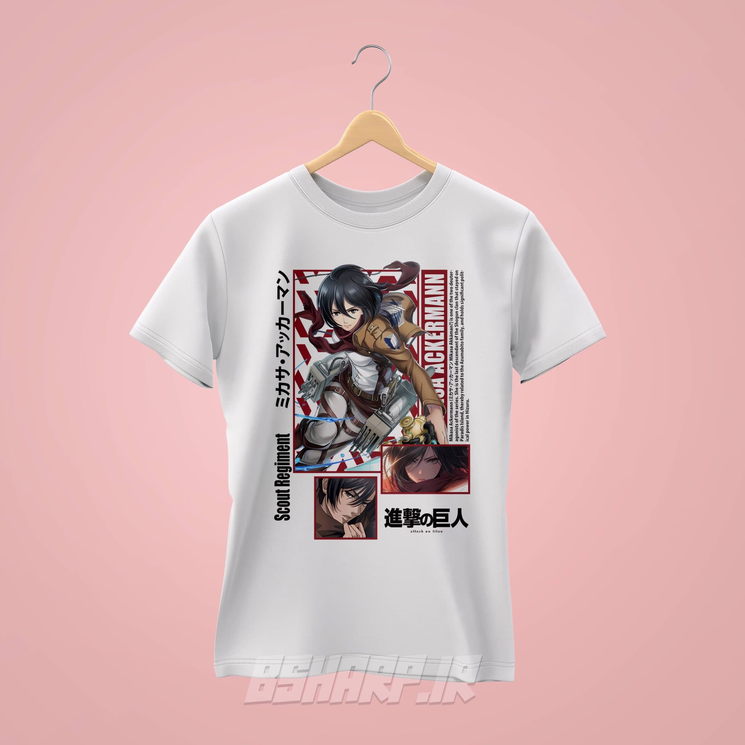 تیشرت Attack on Titan طرح پوستر میکاسا — تصویر ۲