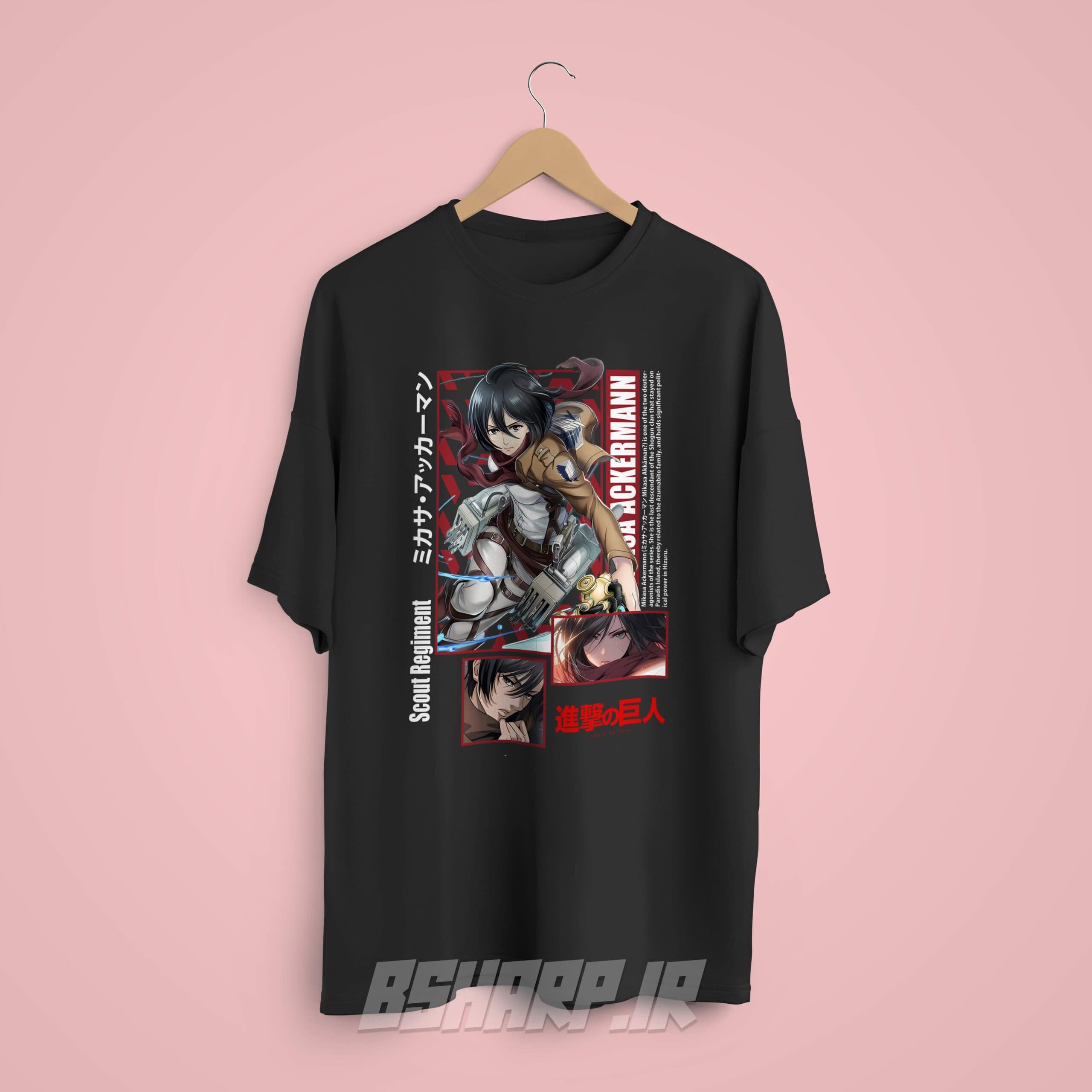 تیشرت Attack on Titan طرح پوستر میکاسا — تصویر ۸