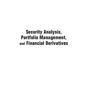 دانلود کتاب Security Analysis, Portfolio Management, and Financial Derivatives