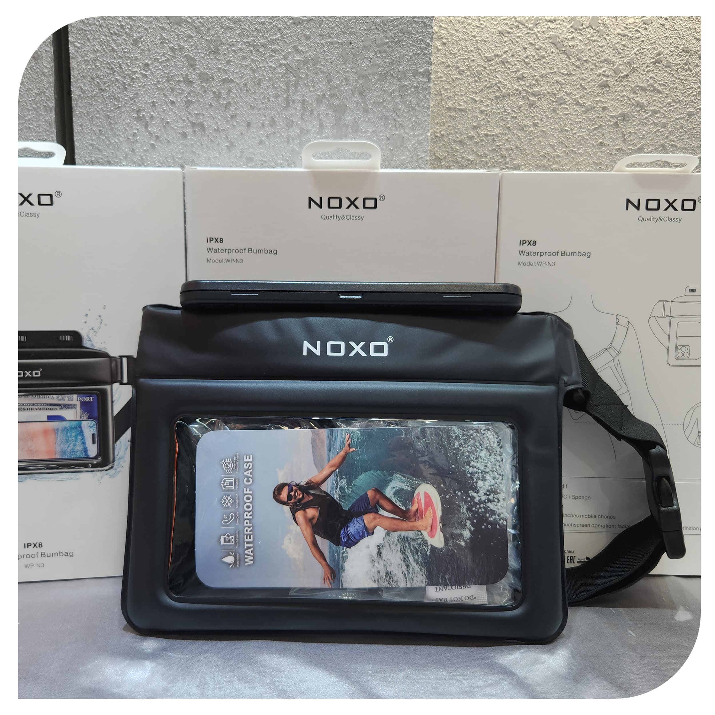 کیف ضدآب کمری نوکسو مدل WP‑N3 مناسب برای گوشی موبایل تا 8 اینچ — تصویر ۳