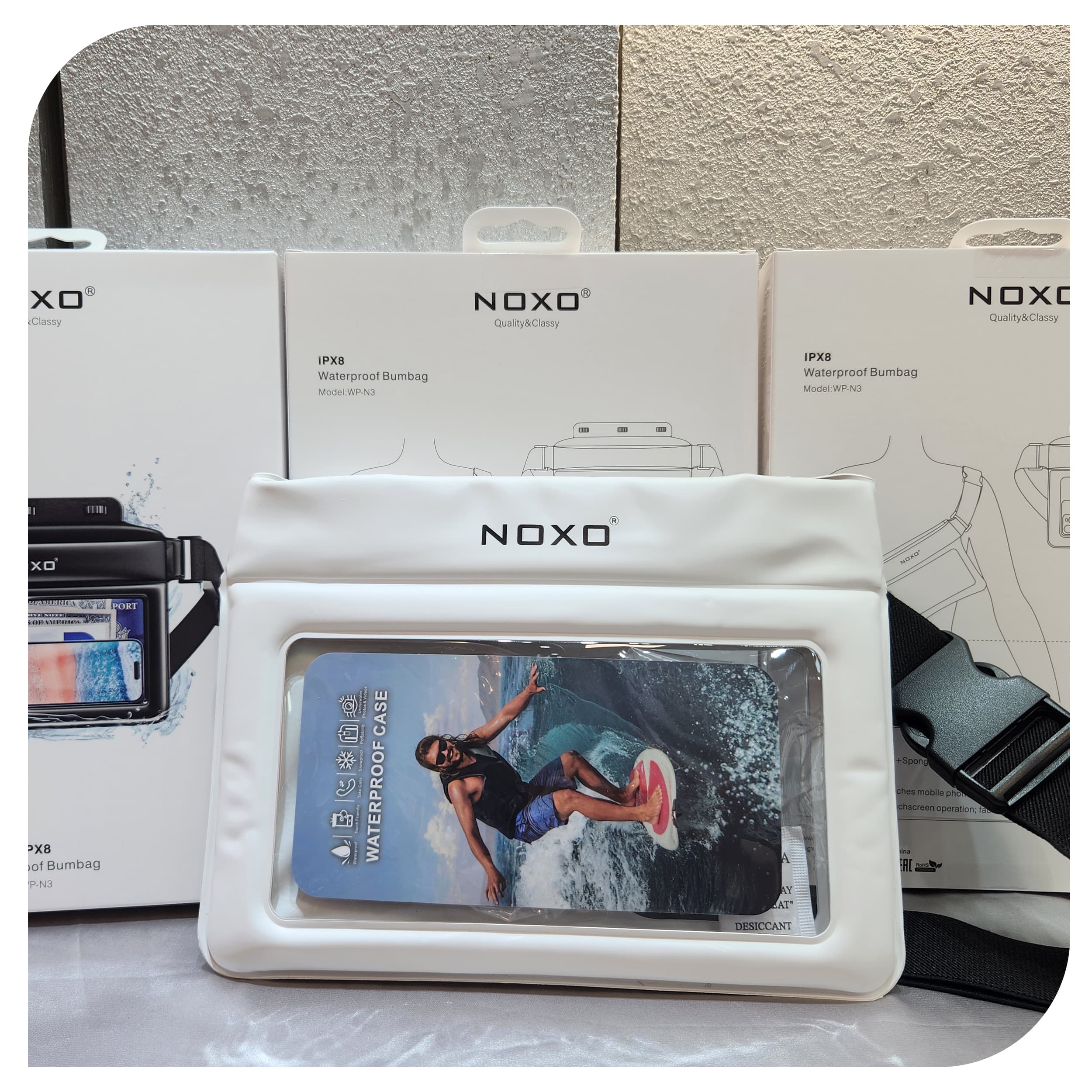 کیف ضدآب کمری نوکسو مدل WP‑N3 مناسب برای گوشی موبایل تا 8 اینچ — تصویر ۴