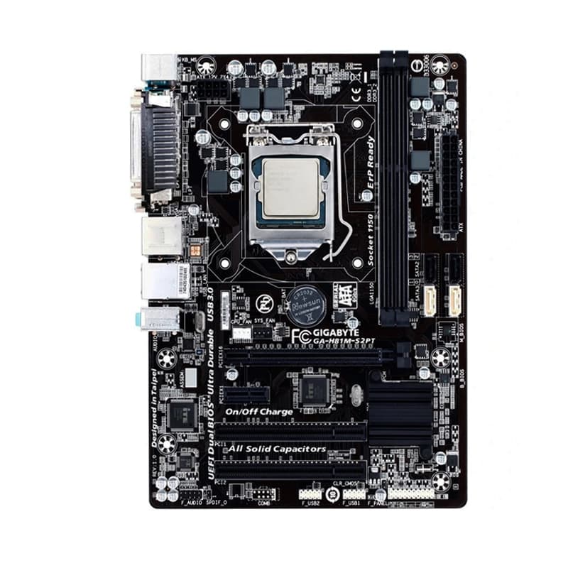 باندل مادربرد گیگابایت GIGABYTE H81M-S2PT + Intel Core i5 4590 استوک