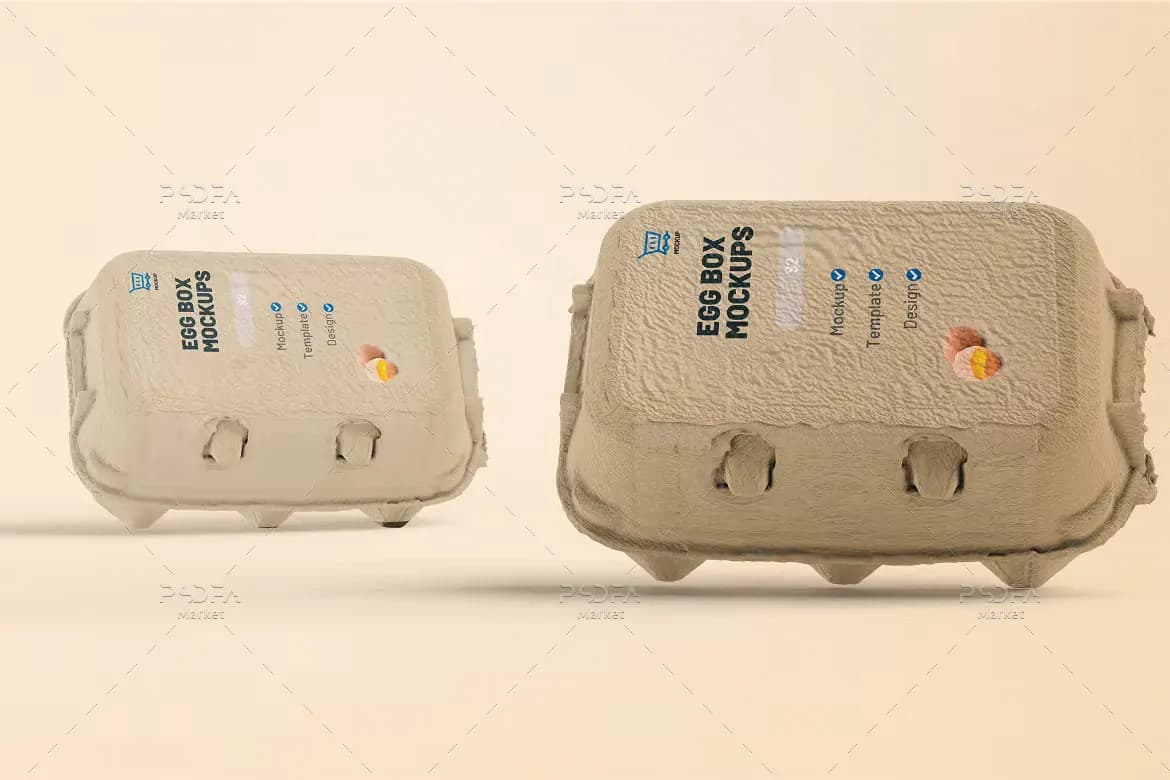 موکاپ شانه بسته بندی تخم مرغ — تصویر ۲