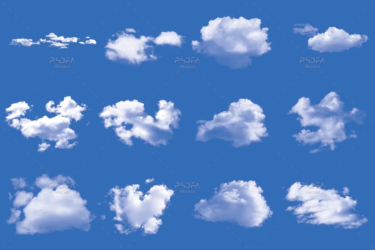 100 PNG ابر دوربری شده ترنسپرنت و بدون بک گراند — تصویر ۳