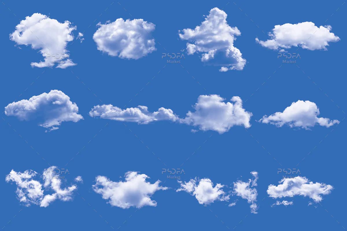 100 PNG ابر دوربری شده ترنسپرنت و بدون بک گراند — تصویر ۴