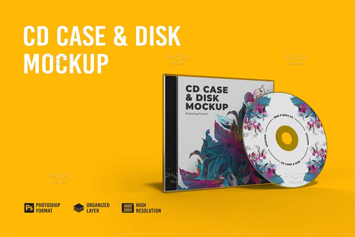 موکاپ قاب و کاور CD یا DVD