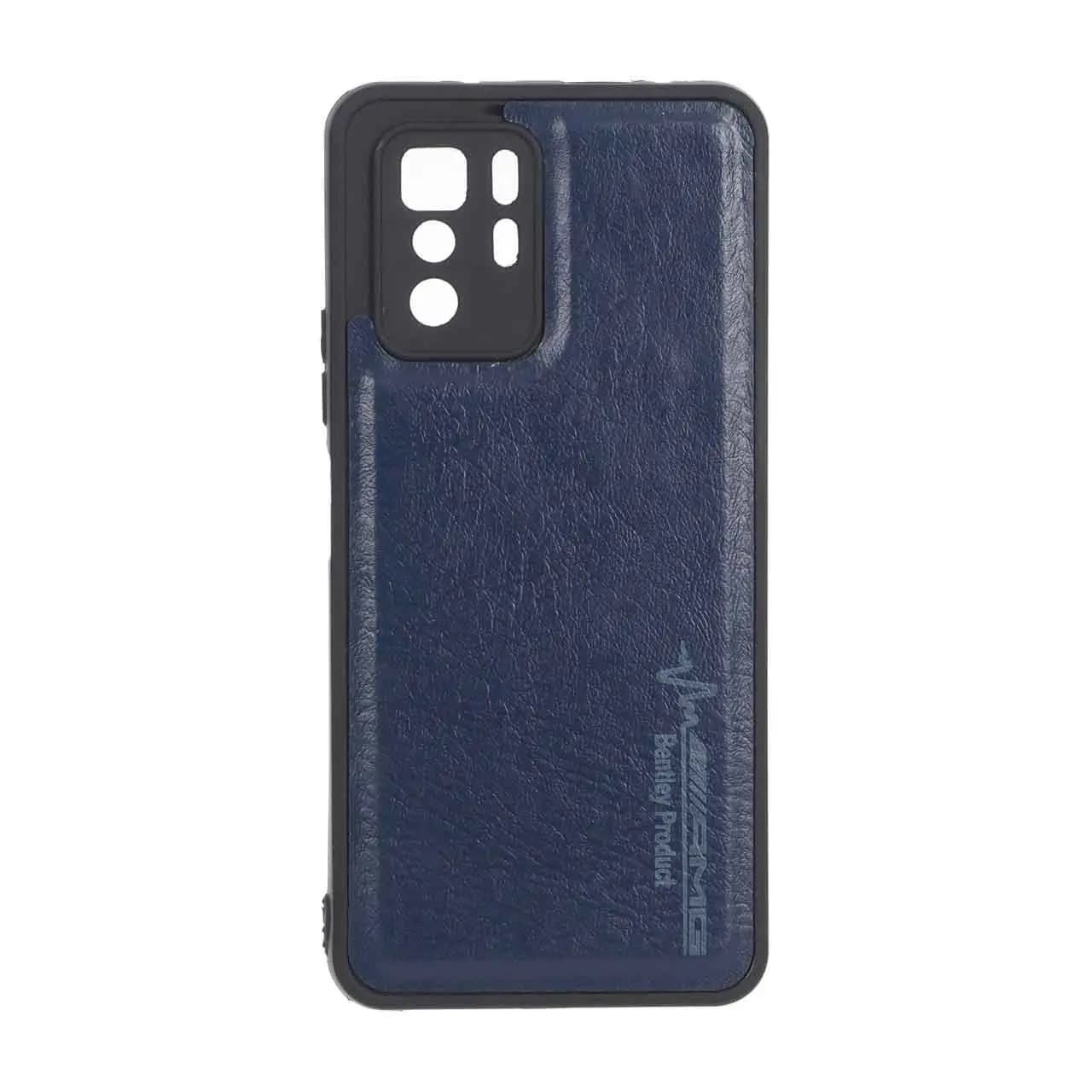 قاب طرح چرم AMG محافظ لنزدار Xiaomi Redmi Note 10 Pro 5G / Poco X3 GT – سرمه ای