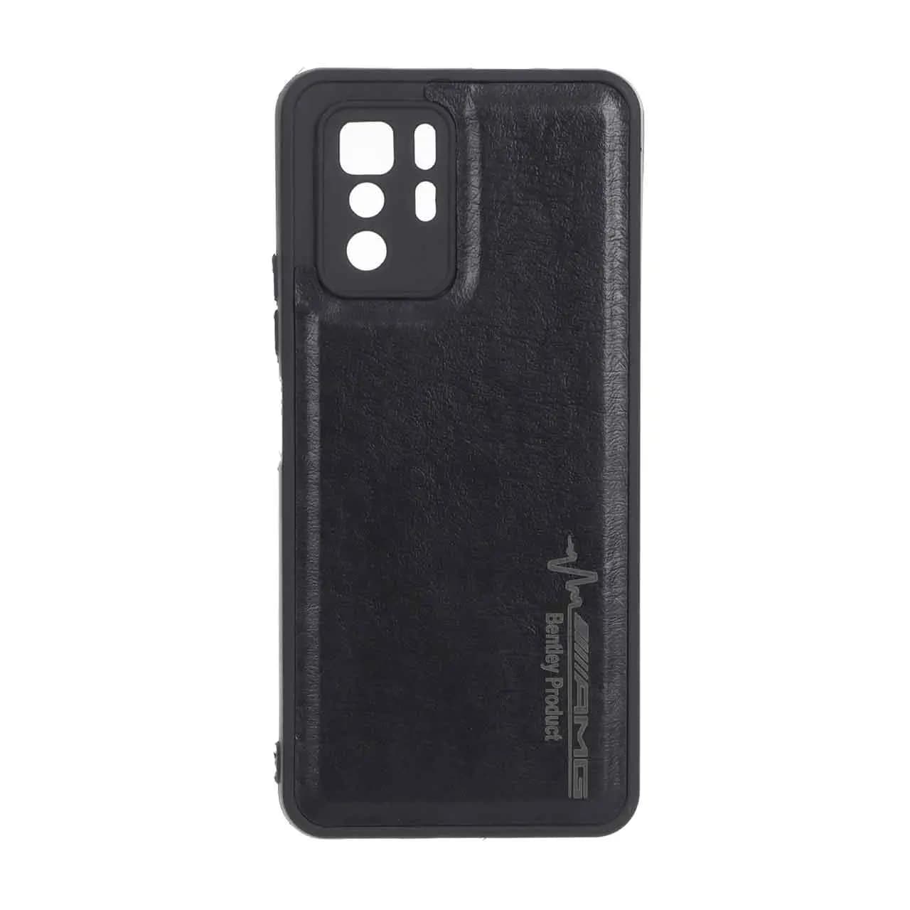 قاب طرح چرم AMG محافظ لنزدار Xiaomi Redmi Note 10 Pro 5G / Poco X3 GT – مشکی