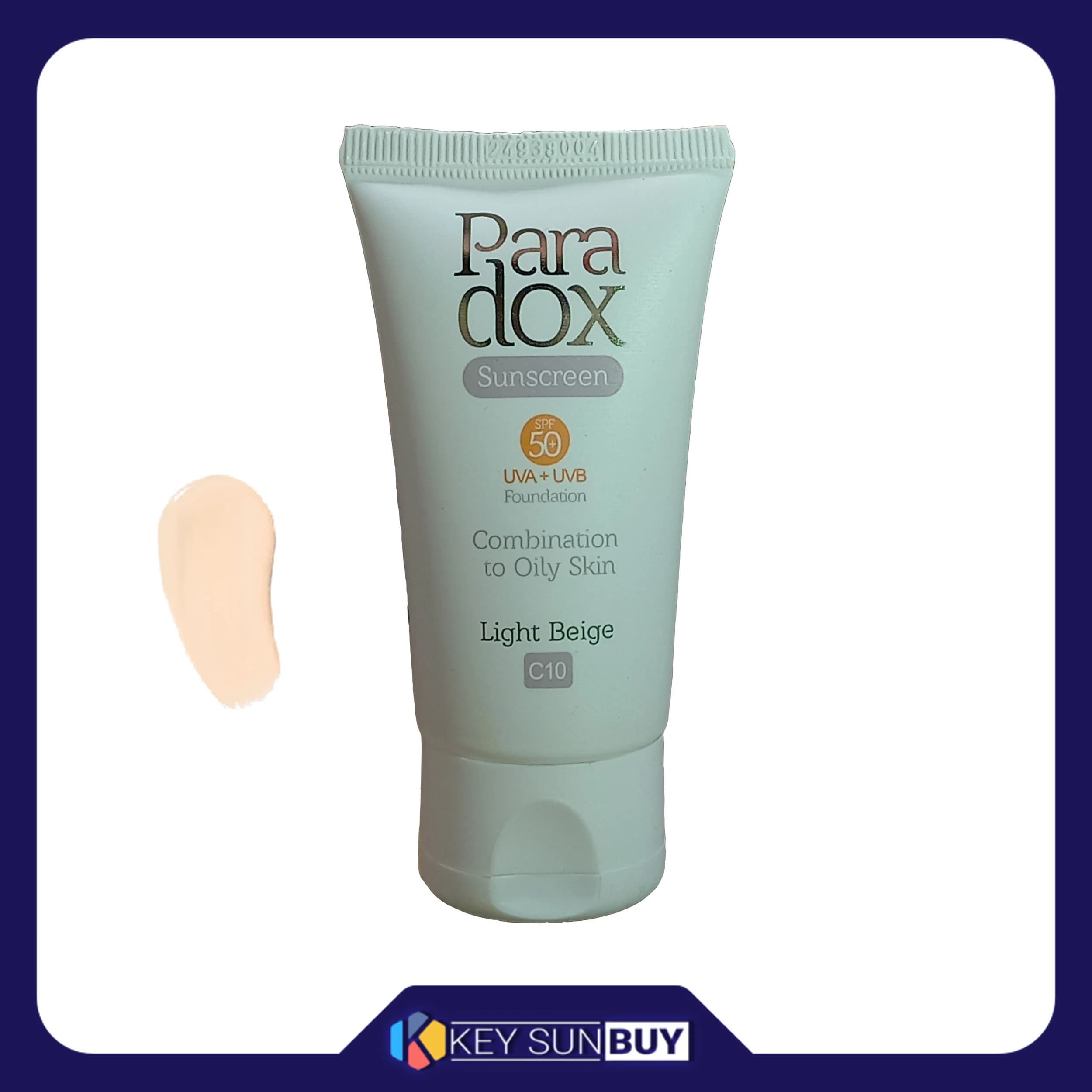 مراقبت پوست کرم ضد آفتاب رنگی پارادوکس spf50 مدل 01 مناسب پوست های مختلط و چرب حجم 40 میلی لیتر