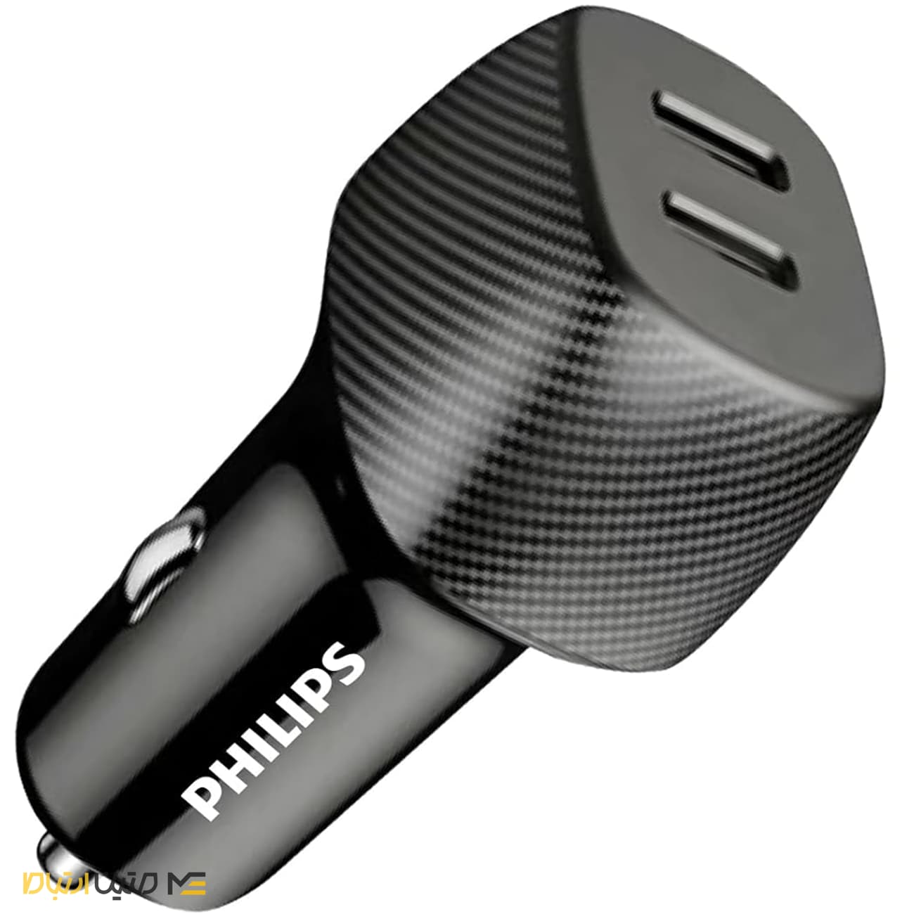 شارژر فندکی فیلیپس مدل DLP5522CC توان 60 وات (دو پورت USB-C بدنه فلزی) همراه با کابل یک متری — تصویر ۲
