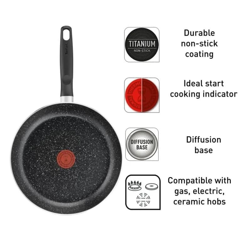 سرویس قابلمه 11 پارچه تفال TefaL مدل دارک استون Dark Stone E491BS85 — تصویر ۷