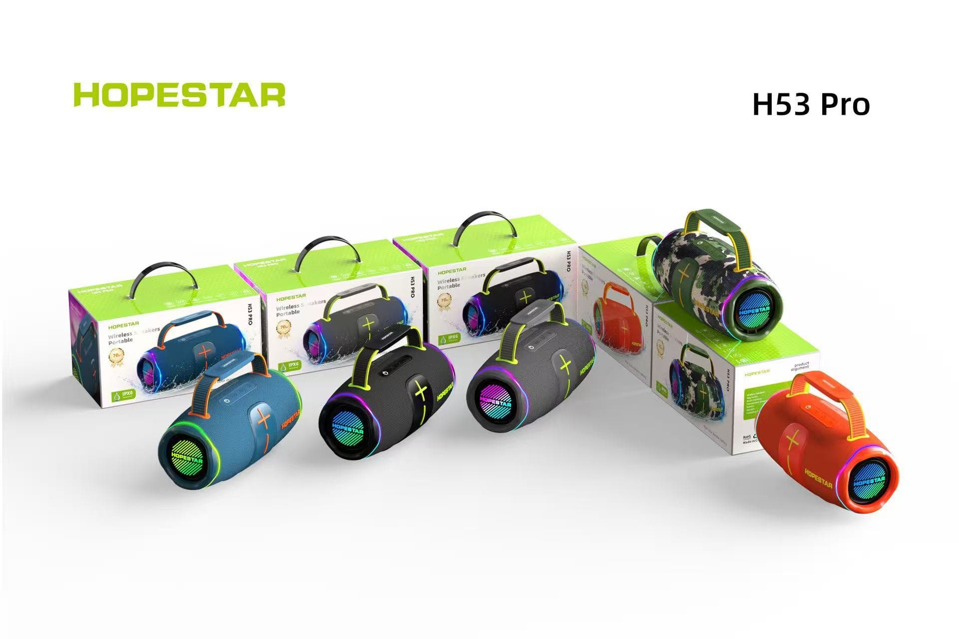 اسپیکر بلوتوثی هوپ استار Hope stare مدل H53 Pro ضد آب و قابل حمل — تصویر ۳