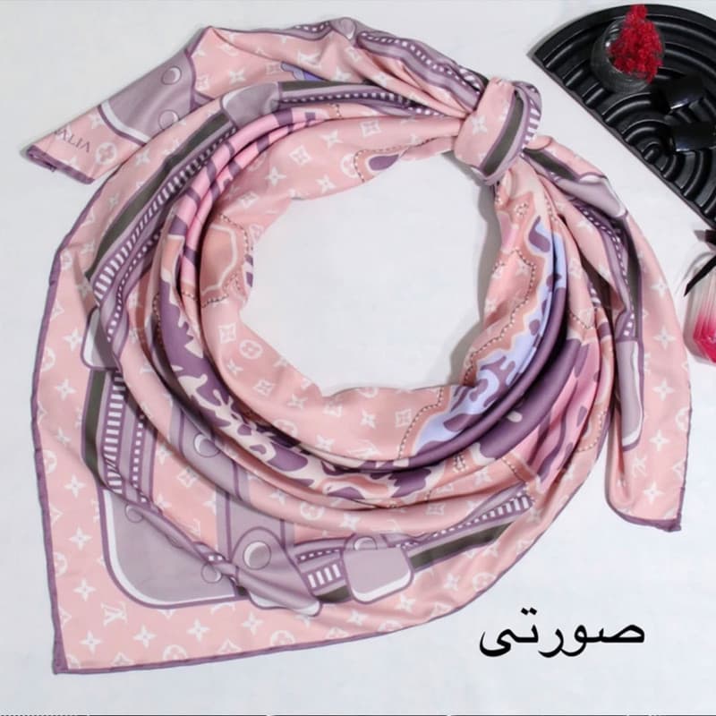 روسری زنانه مدل ابریشمی طرح نقشه جهان کد 9569 — تصویر ۱۲