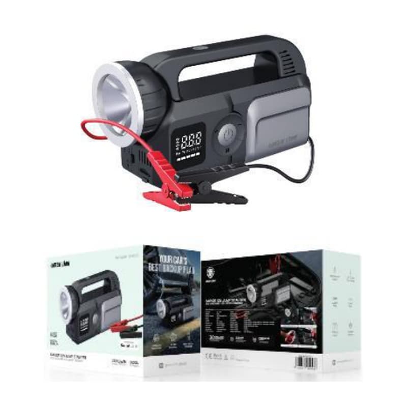 جامپ استارتر و پمپ باد چندکاره خودرو گرین لاین مدل Savior 12V Jump Starter, 8L Gasoline, 6L Diesel Engines کد 4679