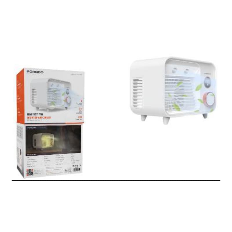 پنکه پرتابل و رومیزی شارژی پرودو مدل Lifestyle Mini Mist Fan Desktop Air Cooler کد 4424