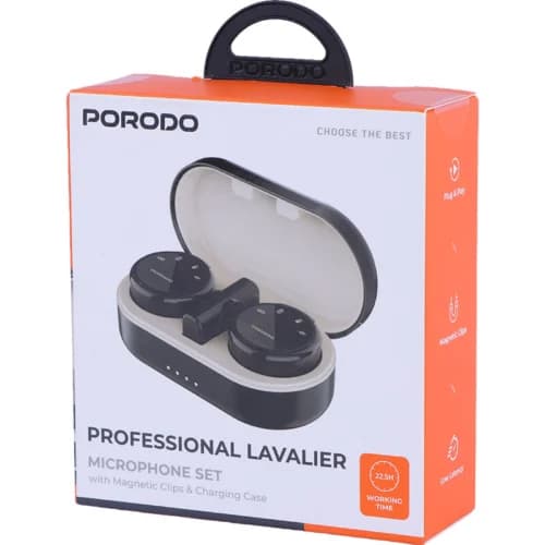 میکروفون یقه ای بی سیم دوتایی پرودو PDWMDMIC Type-C / Lightning — تصویر ۲