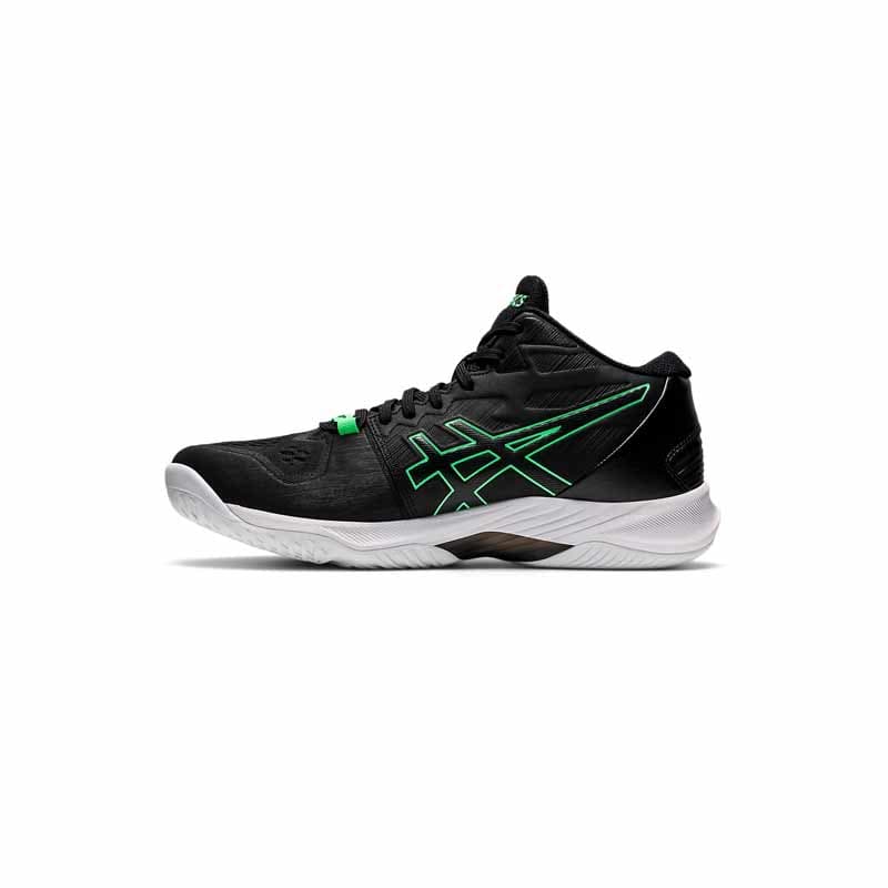کفش والیبال اسیکس اسکای الیت مشکی سفید سبز Asics Sky Elite ff 2 Black White Green — تصویر ۲