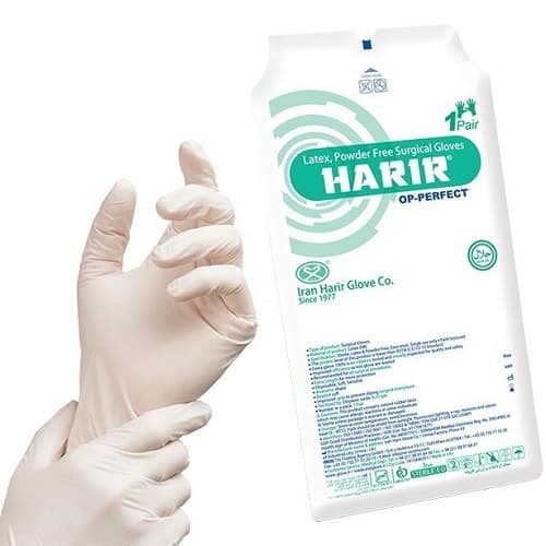 دستکش جراحی حریر بدون پودر