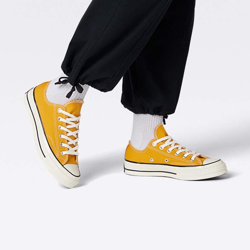 کفش کانورس آل استار 1970 زرد ساق کوتاه Converse all Star 1970 Low Yellow — تصویر ۲