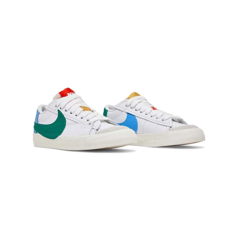 کفش نایک بلیزر جومبو ساق کوتاه سفید سبز آبی Nike Blazer Mid 77 Jumbo Mismatch — تصویر ۵