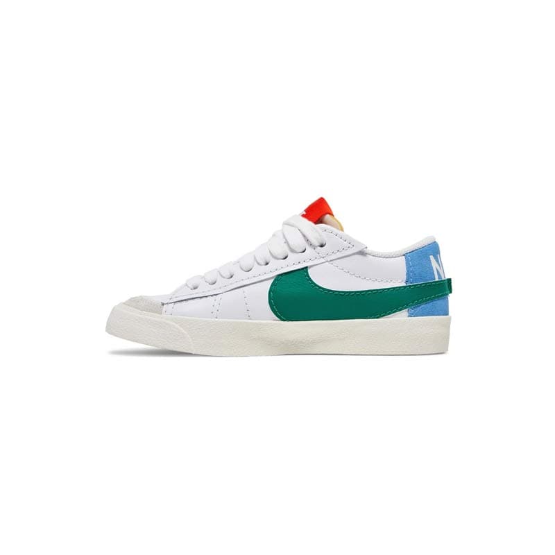 کفش نایک بلیزر جومبو ساق کوتاه سفید سبز آبی Nike Blazer Mid 77 Jumbo Mismatch — تصویر ۲