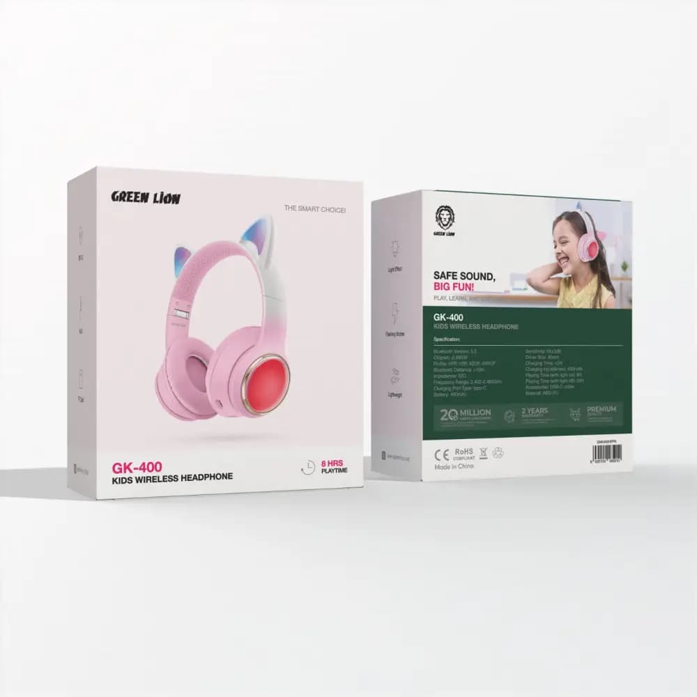 هدفون مخصوص کودکان گرین لاین مدل Green Lion GL-400 Kids — تصویر ۴