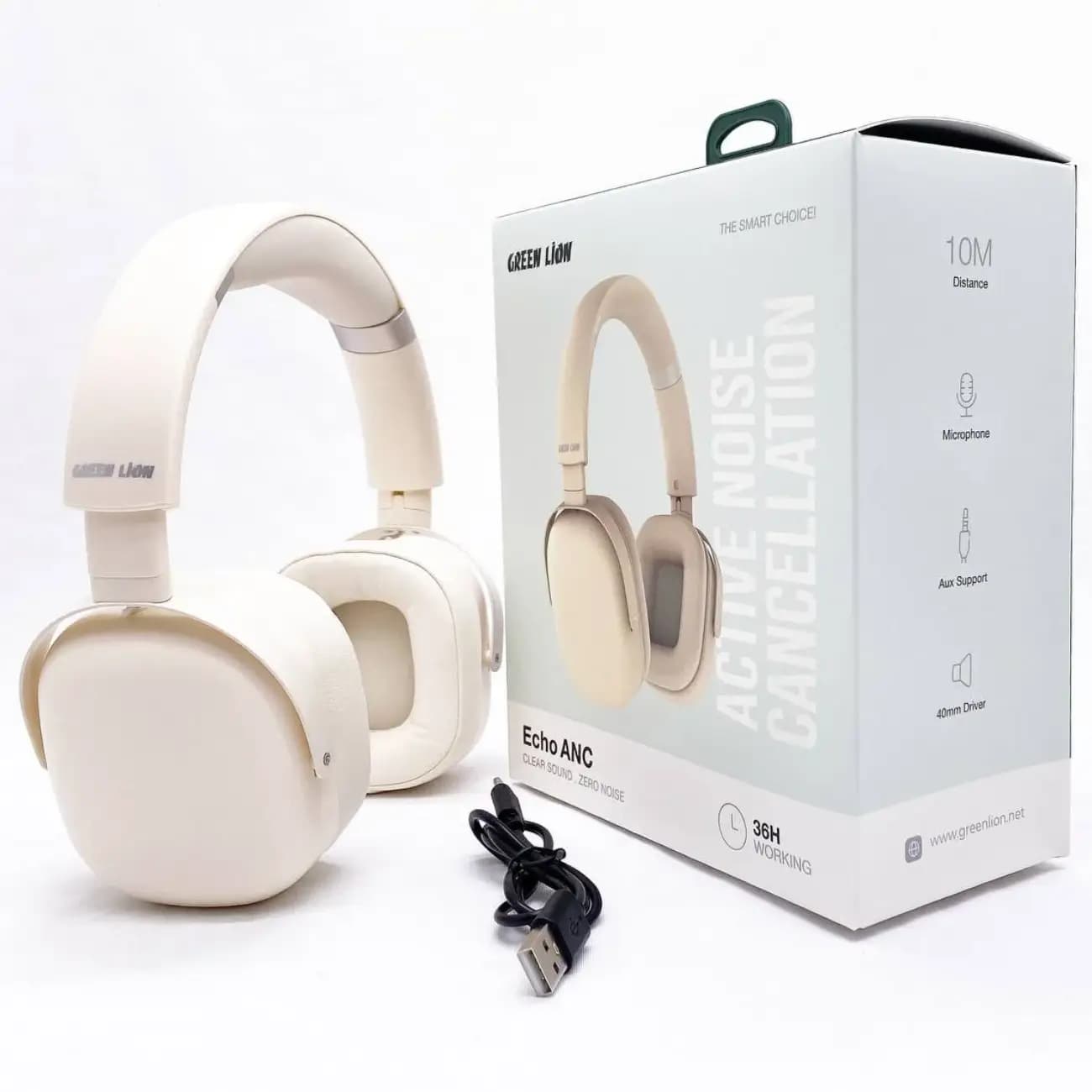 هدفون گرین لاین مدل Green Lion ECHO ANC Zero Sound — تصویر ۳