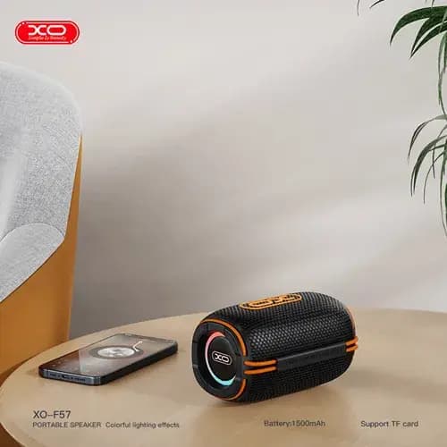 اسپیکر بلوتوثی قابل‌حمل XO ایکس او مدل F57 با طراحی بامبو و توان 10W — تصویر ۷