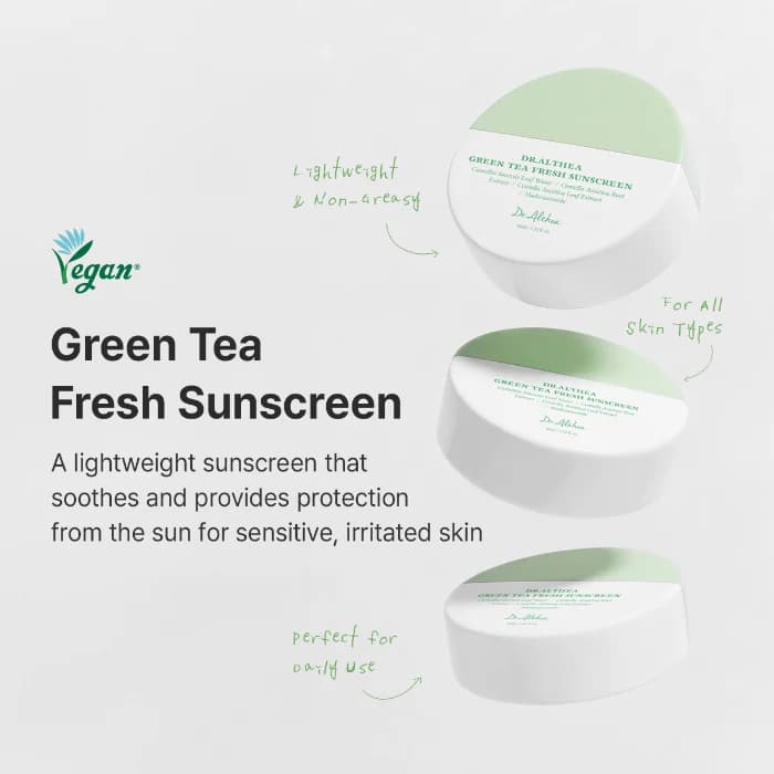ضد آفتاب تسکین‌ دهنده دکتر آلتیا مدل Green Tea Calming — تصویر ۲