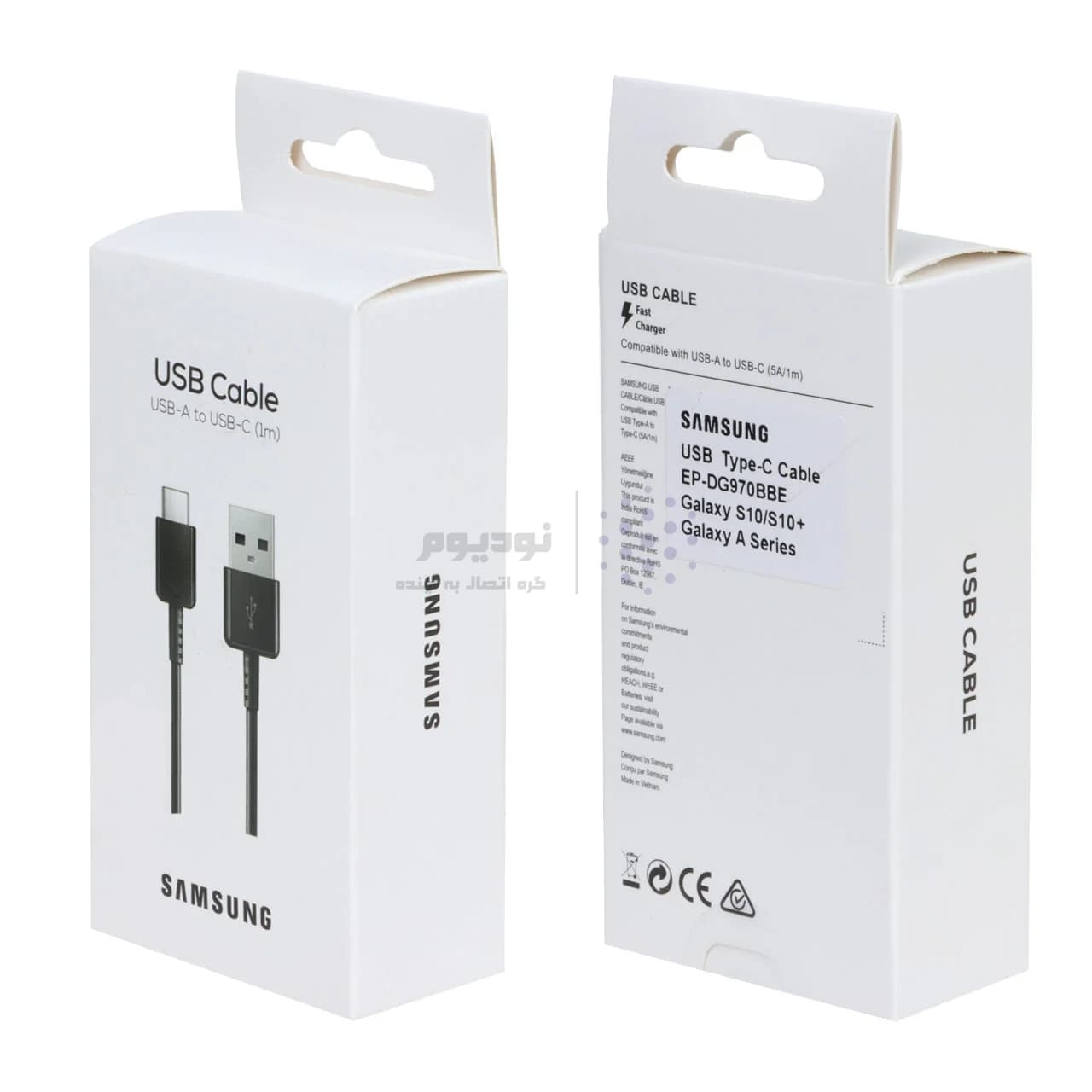 کابل شارژ SAMSUNG Type-C مدل S10 – مشکی (پک دار) – DST (گارانتی شش ماهه) – درجه یک — تصویر ۲