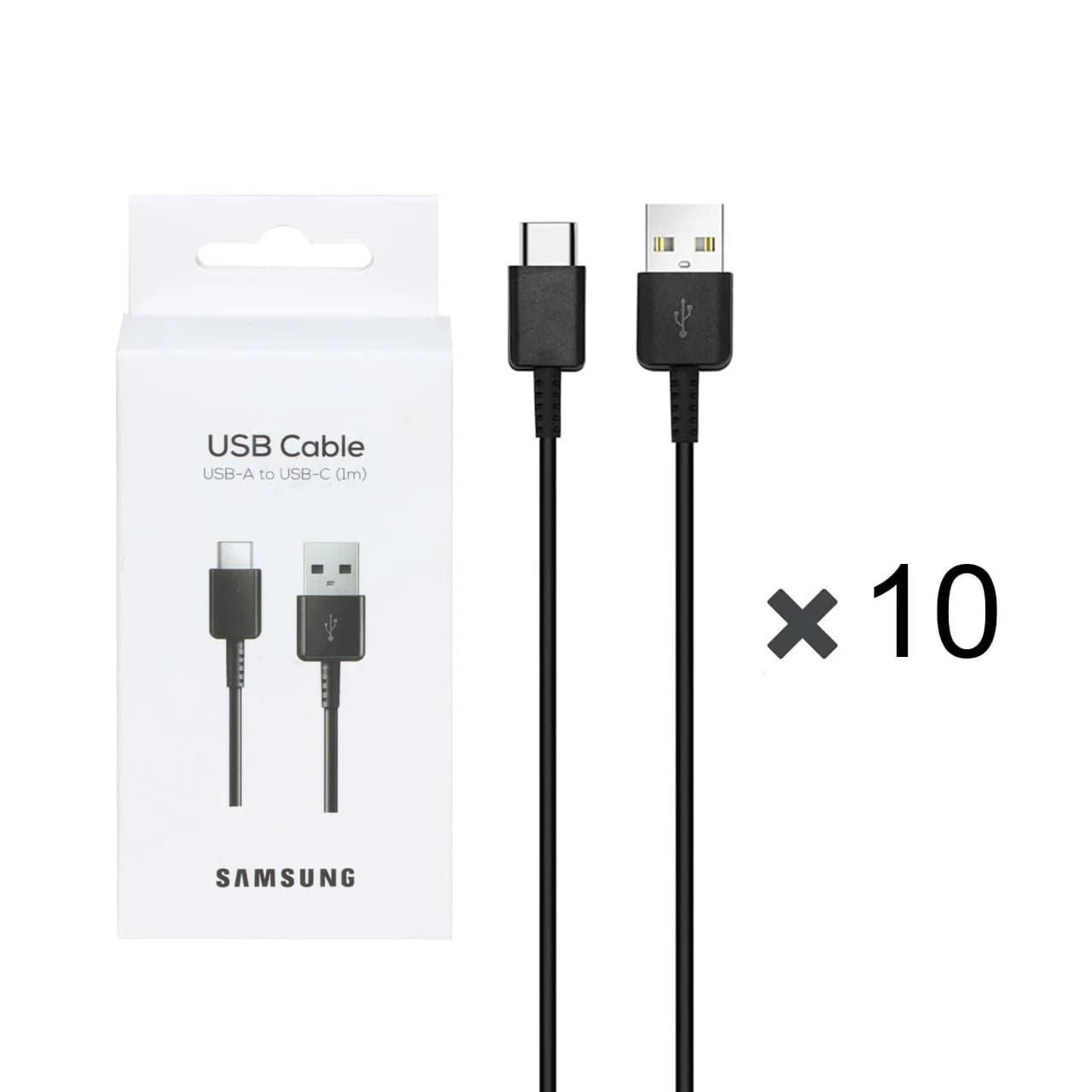 پک 10 عددی کابل شارژ SAMSUNG Type-C مدل S10 – مشکی (پک دار) – DST (گارانتی شش ماهه) – درجه یک