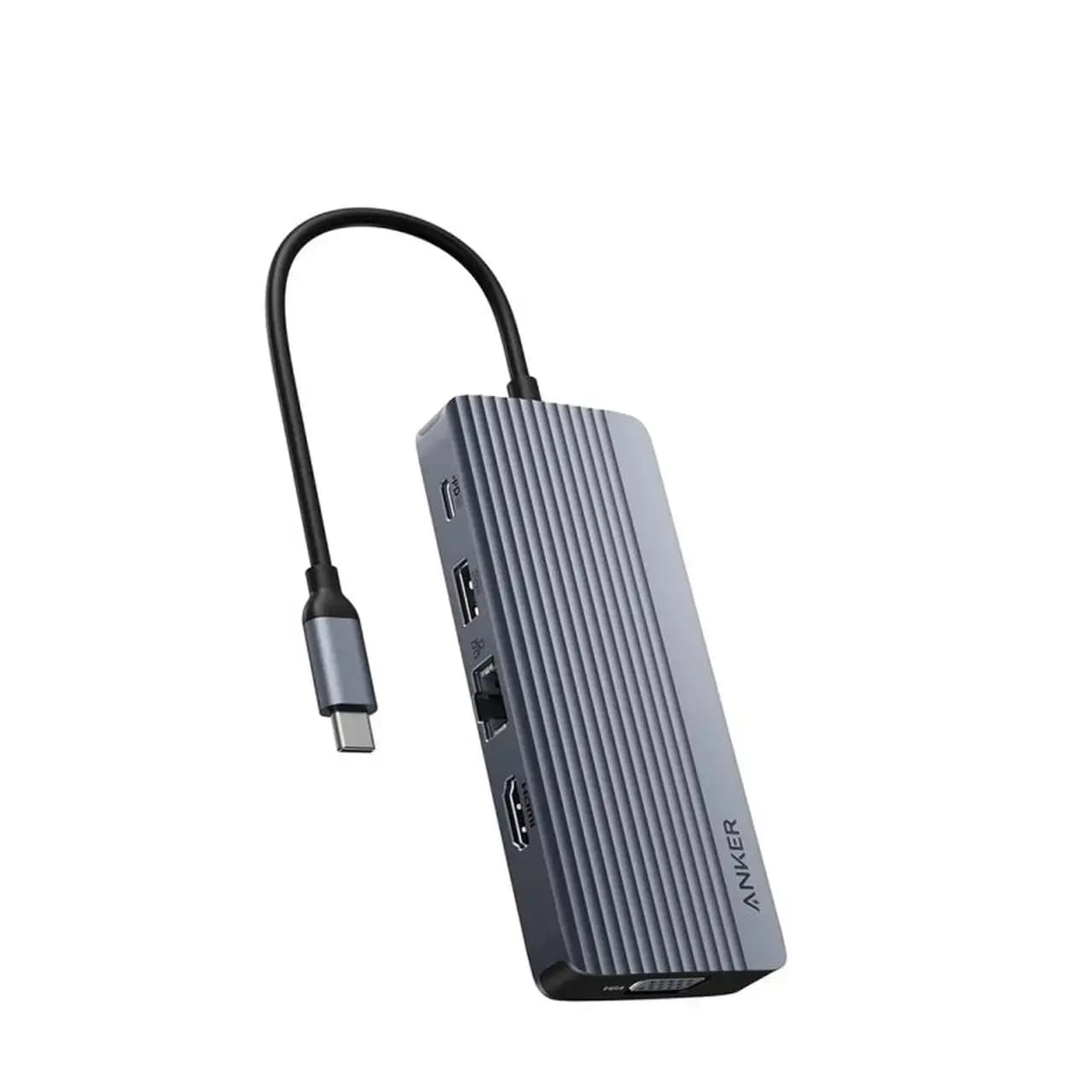 هاب 14 پورت Anker مدل A83C2HA1 85W – خاکستری (گارانتی 6 ماهه شرکتی)