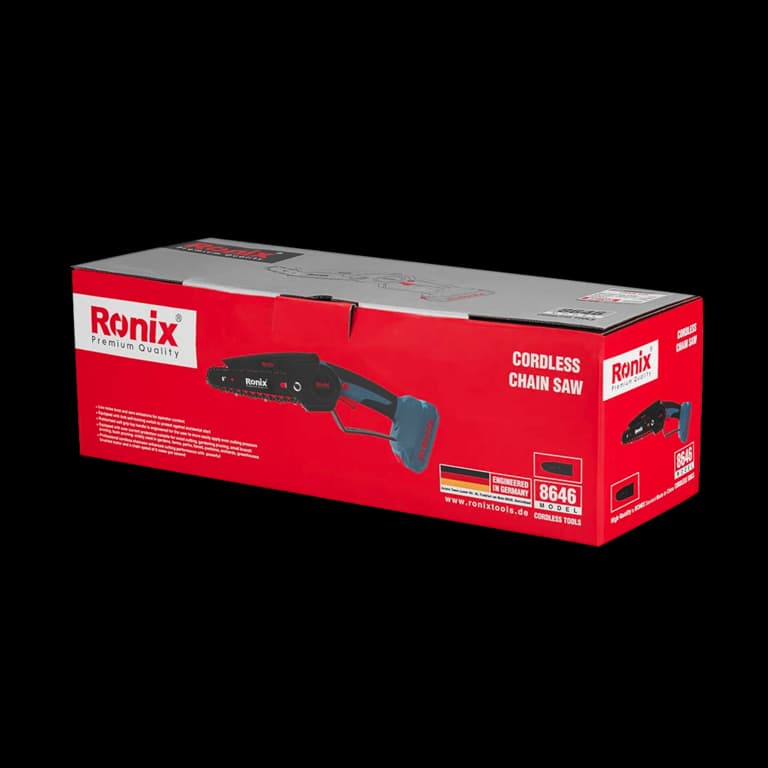 اره زنجیری شارژی 20 ولت ساطور 6 اینچ رونیکس مدل RONIX 8646 — تصویر ۲