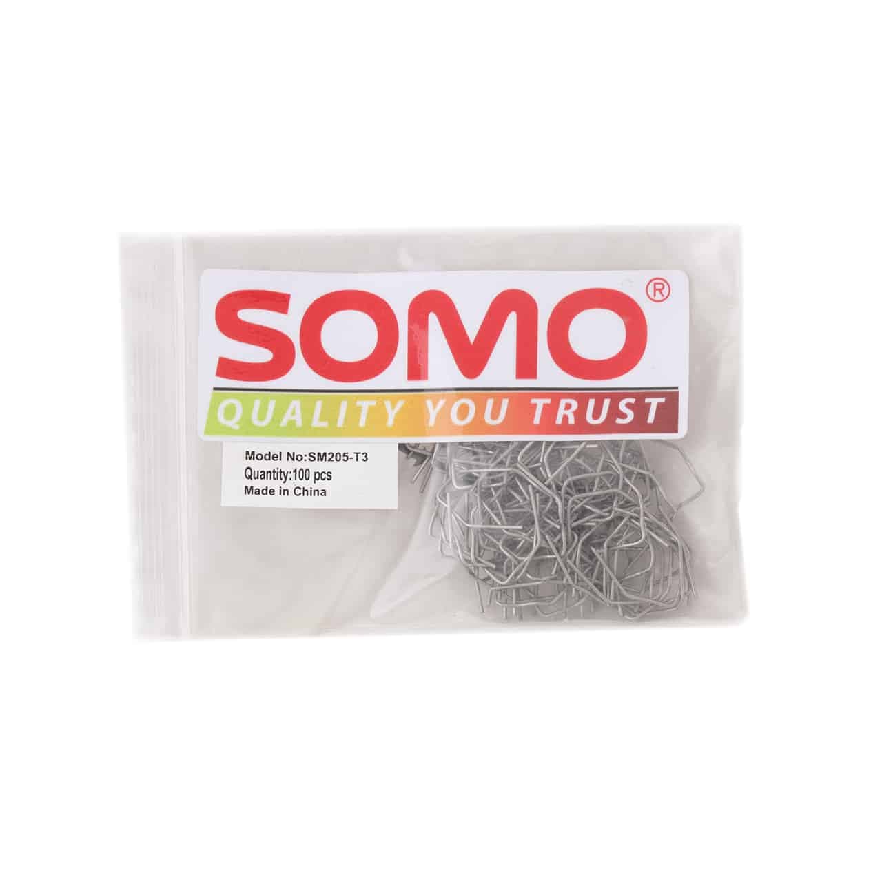 منگنه جوش پلاستیک سومو مدل 100-SOMO SM205-T2 (موج) بسته 100 عددی — تصویر ۲