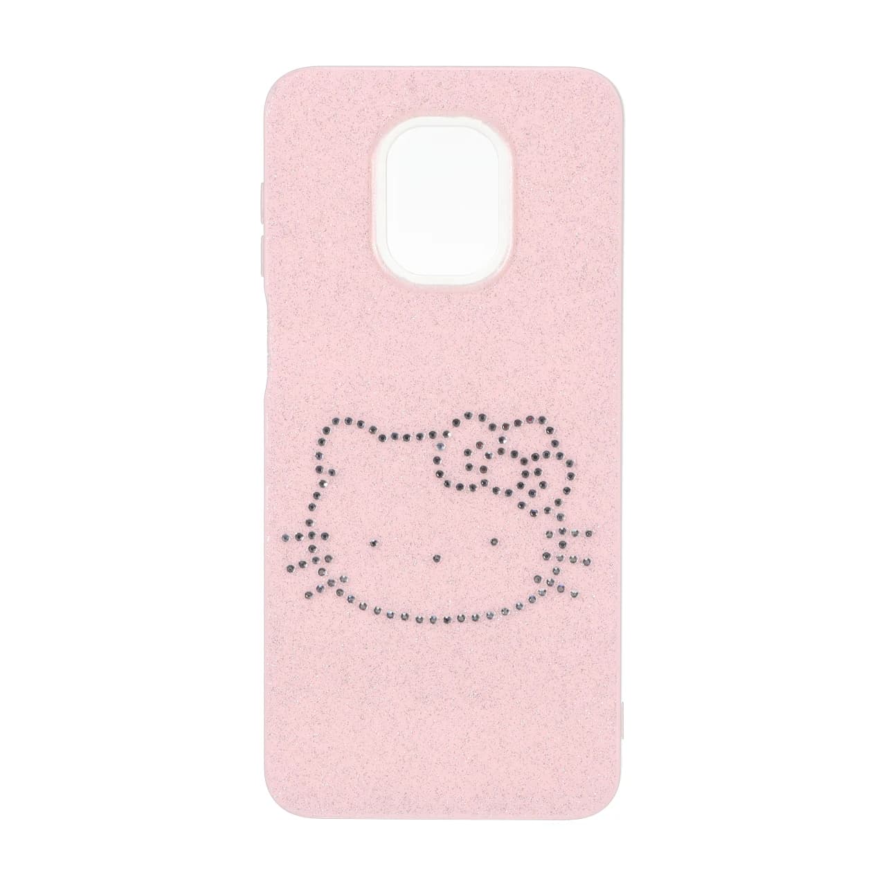 قاب اکلیلی Kitty نگین دار Xiaomi Redmi Note 9S / Redmi Note 9 Pro / Redmi Note 9 Pro Max – صورتی