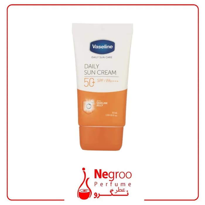 کرم ضدآفتاب بیرنگ وازلین، با +SPF50، مدل دیلی سان حجم 50 میلیلیتر/اورجینال
