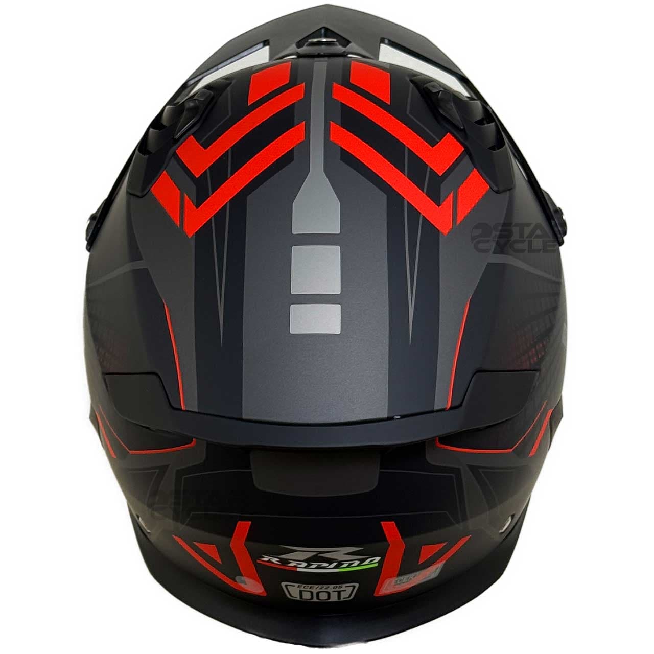 کلاه کاسکت فک جدا RAPIDO مدل 890 MATT-BLACK-RED — تصویر ۶