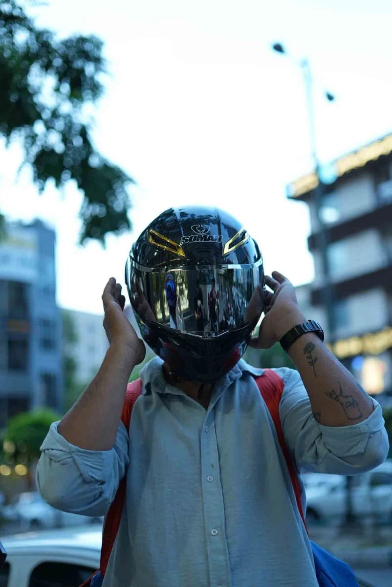 کلاه کاسکت فک متحرک سومان مدل 955 SHINE-CARBON — تصویر ۶