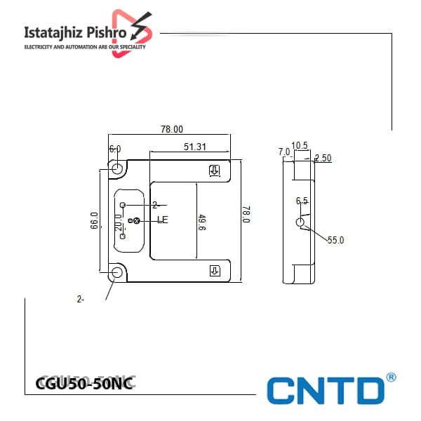 سنسور نوری U شکل CNTD CGU50E-50NC — تصویر ۲