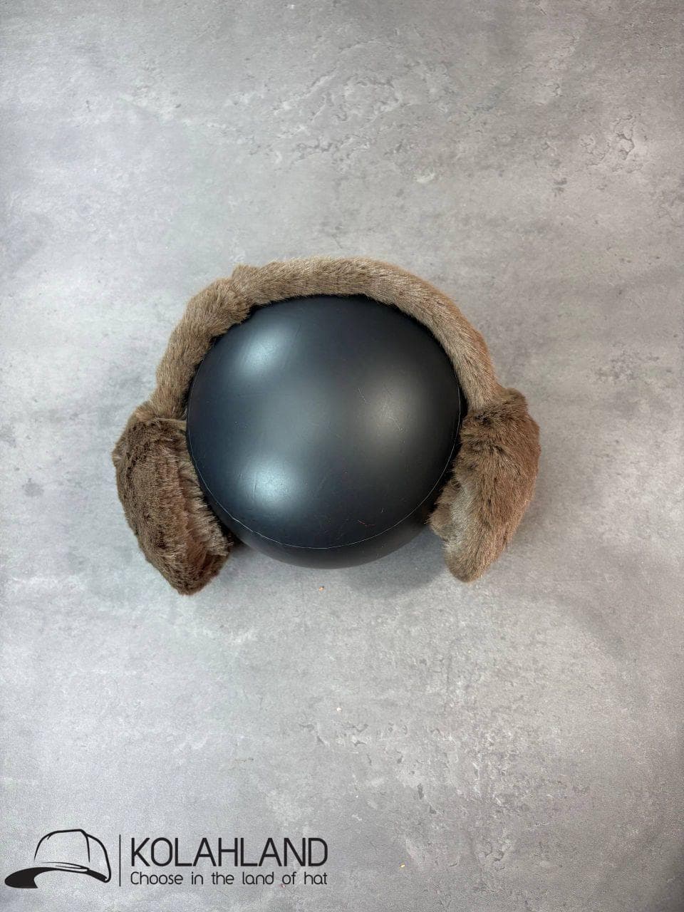 گوشگیر خزی موهر زنانه زمستانی رنگ قهوه ای — تصویر ۲
