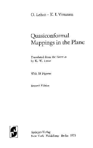 دانلود کتاب Quasiconformal mappings in the plane