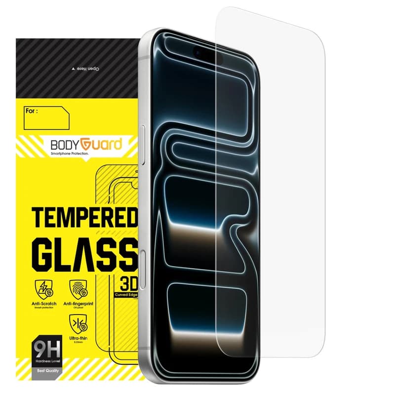 محافظ صفحه نمایش شیشه ای بادیگارد مدل Clear مناسب iPhone 17 — تصویر ۲