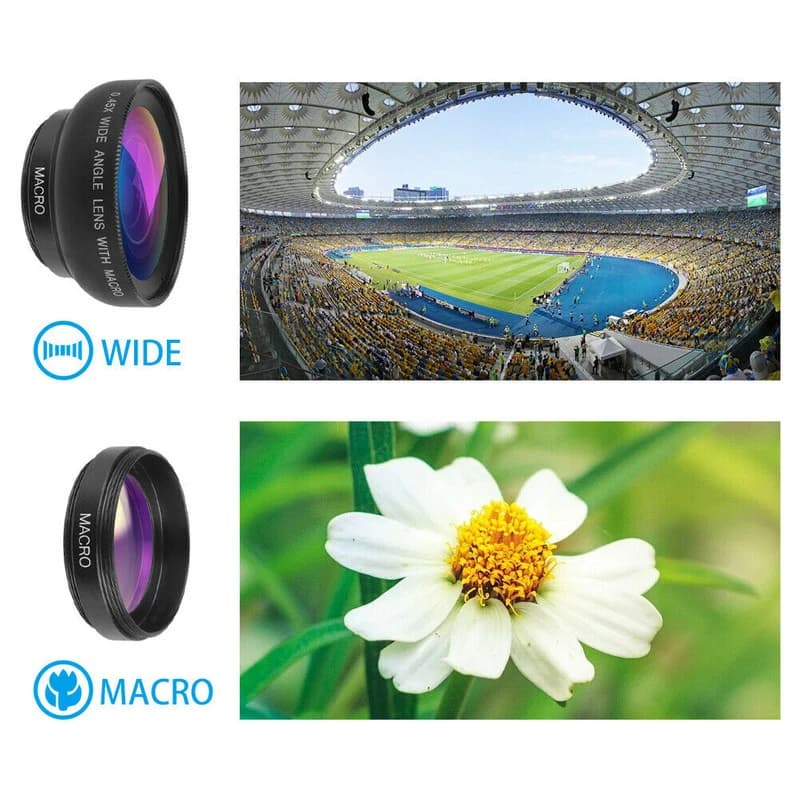 لنز کلیپسی موبایل اپیکسل مدل APL-0.45WM کد wide angle & macro — تصویر ۴