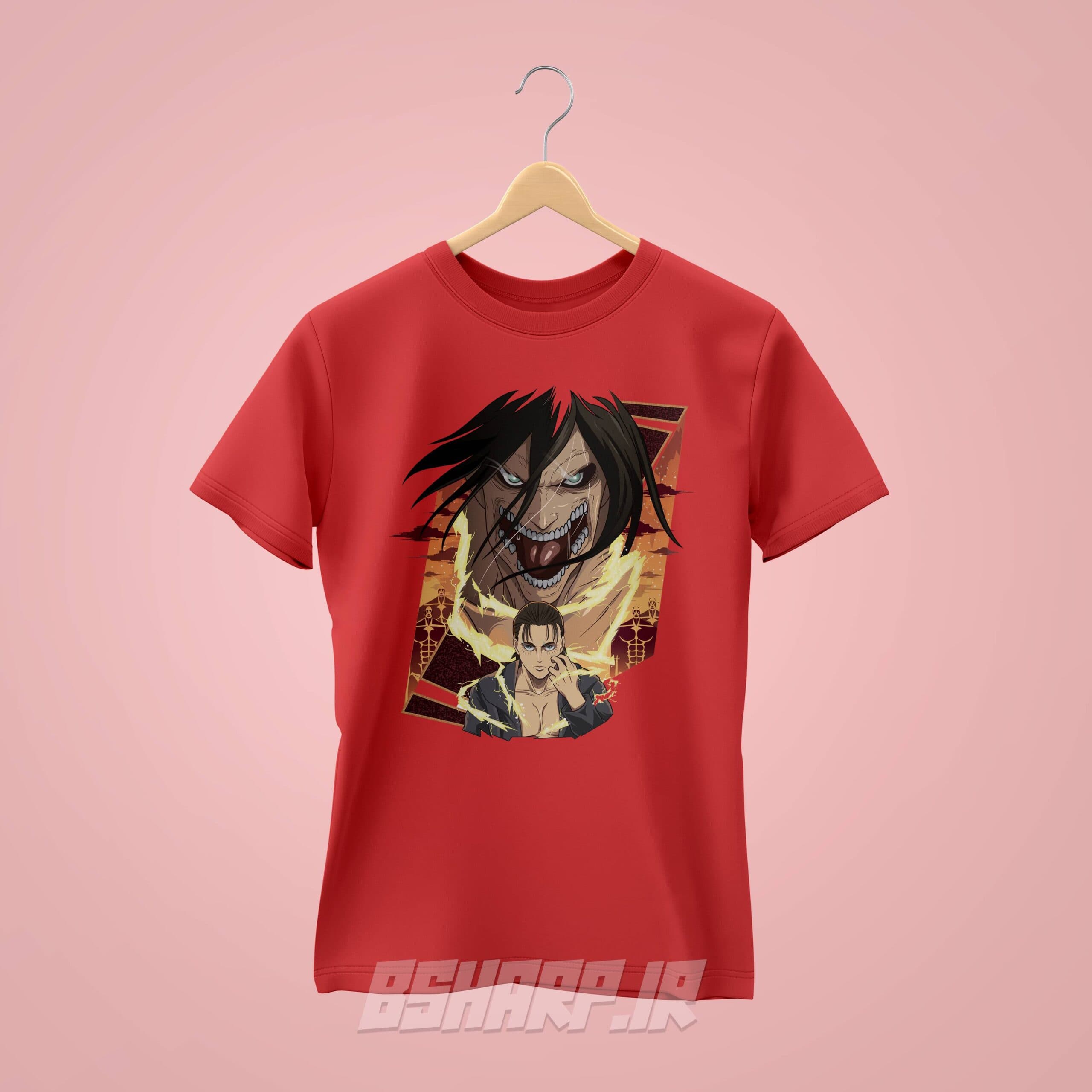تیشرت Attack on Titan طرح پوستر ارن یگر — تصویر ۳