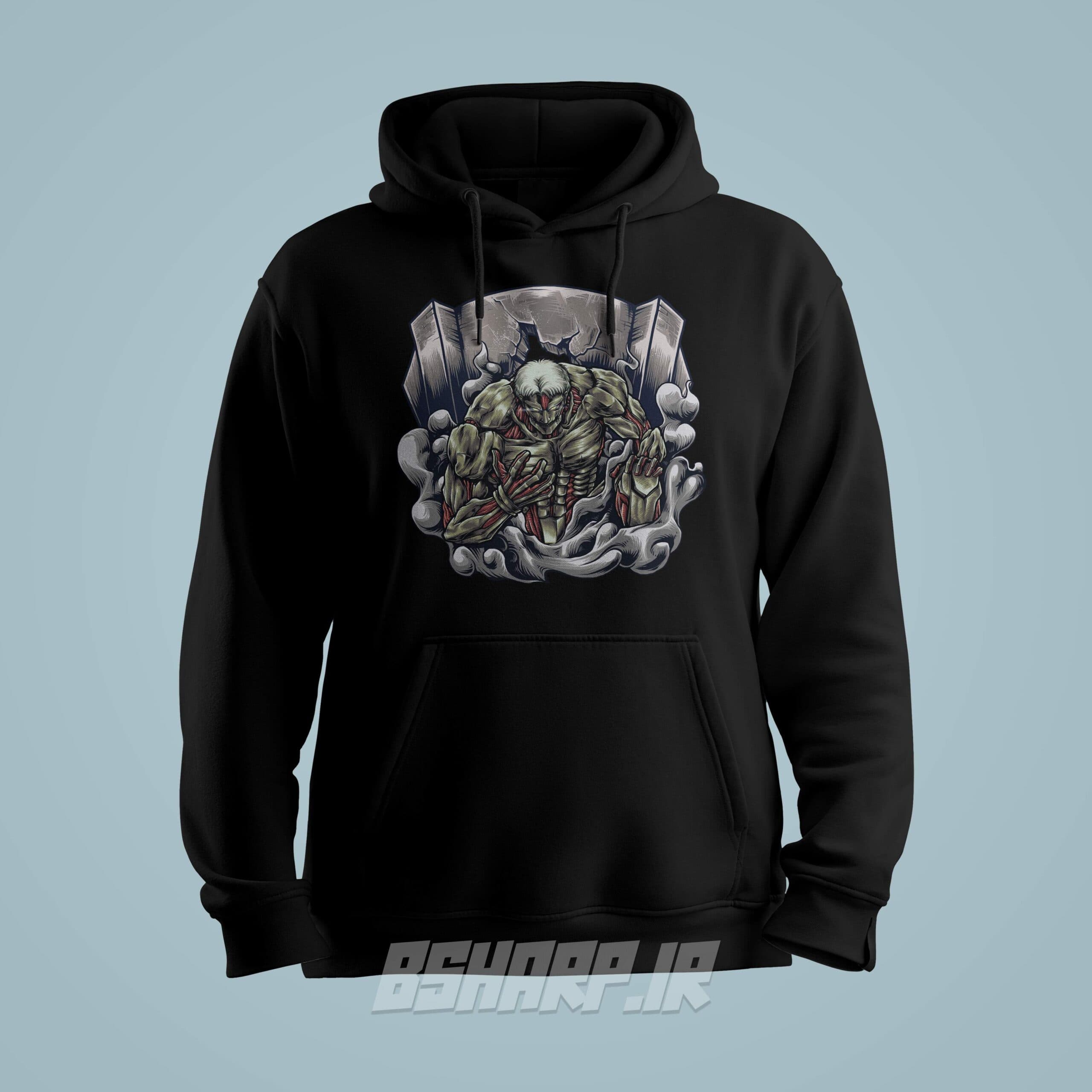 هودی Attack on Titan طرح Armor Beast